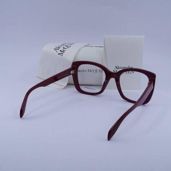 Alexander McQueen AM0351O 003 Eyeglasses Red 52mm Square Frame - Picture 10 of 10